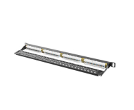 Lanberg Patchpanel 24p 19" 0,5U UTP 5e organizer (czarny) - 457232 - zdjęcie 3